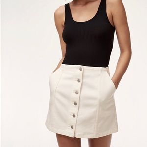 Aritzia Wilfred Free Ahrens Skirt -White Size 2